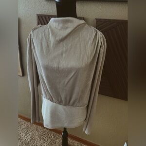 Elegant Gold shimmer  Long Sleeve Blouse Ann Taylor new with tags